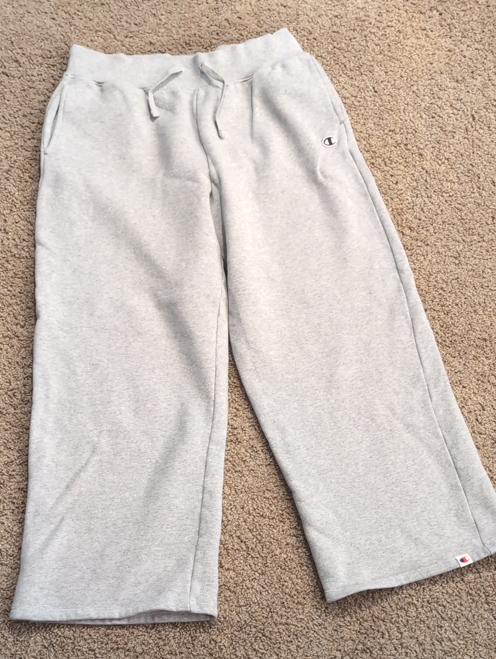 Champion Light Gray Sweatpants with Drawstring